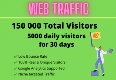 150 000 Real Web Traffic To Your Website or blog