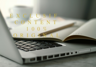 Exclusif content for your website