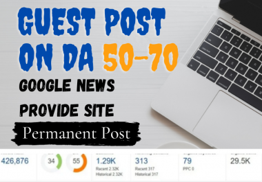 I will Do Dofollow Guest Post On My DA 69 Google News Approved Sites.