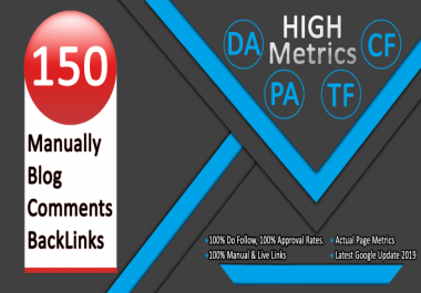 150 blog comment backlinks on high domain authority