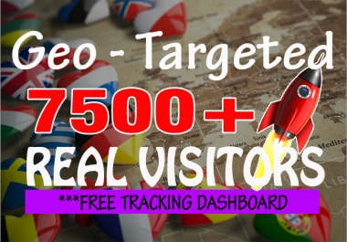I will drive 7500+ Geo targeted organic traffic with low bounce rate and AdSense safe