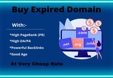 I will search expired domain with high metrics
