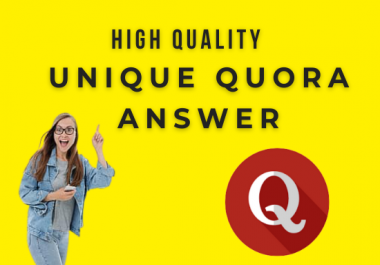 Guaranteed Traffic by 50 High Quality Quora Answer