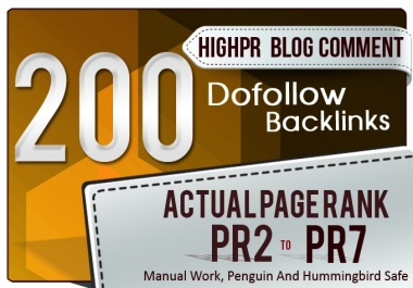 I will do manually 200 blog comments on actual pages on high da pa sites