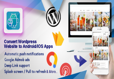 Get an Android and iOS App for your Wordpress Website.