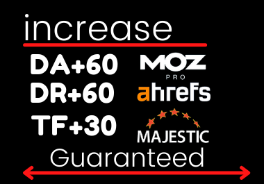 I will Rank Increase Your Website Ahrefs DR50+ Majestic TF30+ and Moz DA50