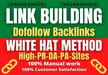 manually create 20 High PR DA dofollow backlinks white hat method link building offpage SEO service