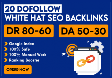 Do high authority DA 80 SEO dofollow backlinks,  link building