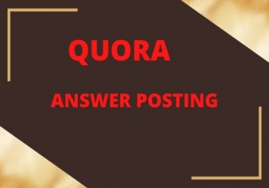 Promote your website with 20 unique Quora answer posting
