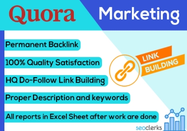 20 High-Quality Unique Quora Answer get Targeted Traffic