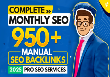 I will provide monthly seo Manual Backlink services