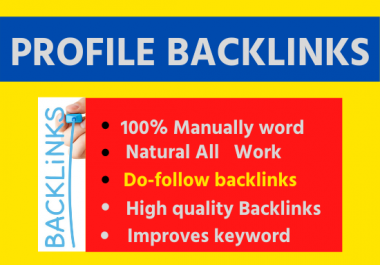 50 Profile Backlinks High Quality permanent link building unique backlinks
