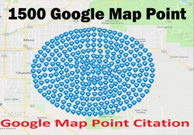 I will Create 1500 Google Map Point Citations For Local Business SEO