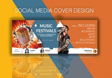 I will design stunning facebook,  twitter,  linkedin,  instagram,  youtube cover banner