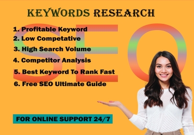 I will do low competition high search volume SEO keyword research