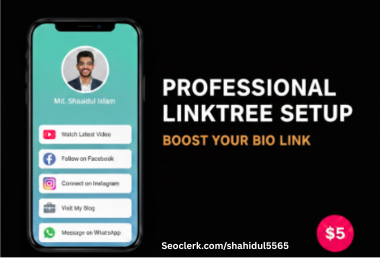 I will create and customize professional linktree page