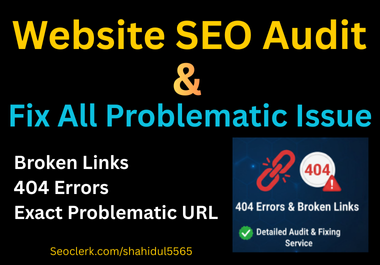 I will hunt down problematic URLs,  404 errors,  and broken links on your website