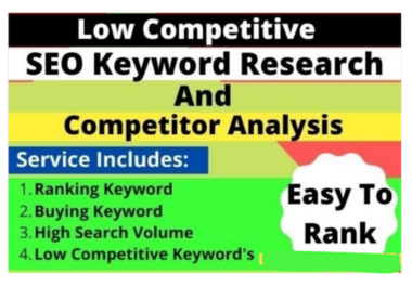 SEO keyword research any targeted niche or website