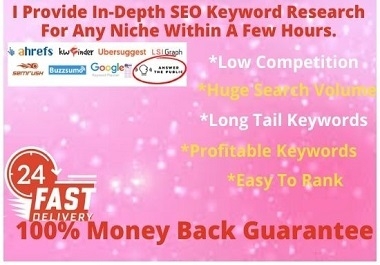 In-depth SEO keyword research&nbsp for any niche within a few hours.