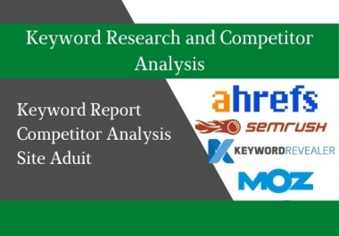 I Will Provide 15 Low And Profitable Keyword Research and 1 Competitor Analysis