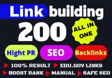 I will provide all in one 200 manual SEO link building package 5