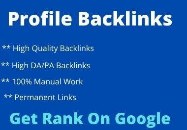 Create 100 social media profile backlinks high quality da 90 plus websites.