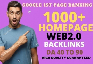 Get Powerful 1000+ Permanent Backlink and PBN with High DA 40+ PA35+ on your Homepage with a unique