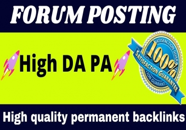 Manually Do 20 dofollow HQ Forum Posting Backlinks