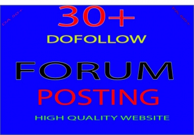 Do Manually 30+ Unique HQ Forum Posting SEO Backlinks for Google Ranking