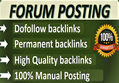 I will Provide 20+ forum posting backlinks