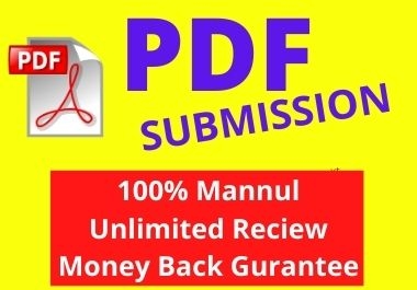I will manually Create 20 PDF submission to top document sublission site