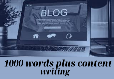 1000+ words SEO optimized Content Writing for your website/blog in any topic