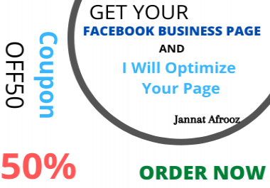 I will create and optimize your FACEBOOK business page