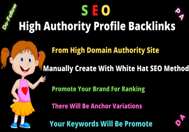 Manually Create 200 Profile Backlinks From High DA 90 Permanent SEO Profile Backlinks Link Building