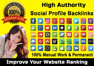 I will do 100 contextual social profile backlinks manually