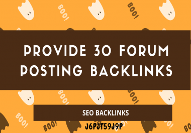Provide 30 forum posting backlinks on high DA PA
