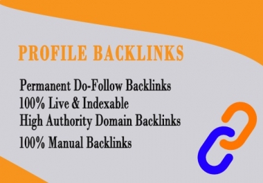 Build 100 HQ profile backlinks manually for website seo