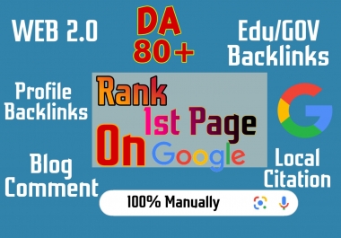 Rank 1st Page On Google using EDU Profile backlinks, Web 2.0, Blog comments, Local citaion