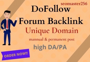 I Will Provide 15 High Quality Domain Forum Posting Backlinks on High DA