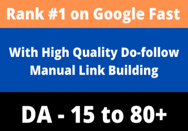 Boost your web pages on Google quickly Manual High Authority Dofollow SEO Backlinks
