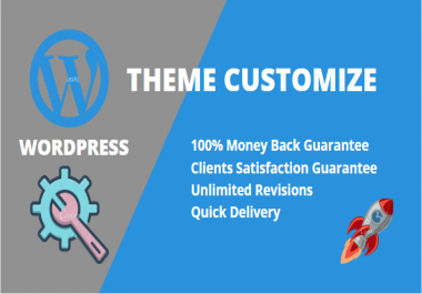I will do WordPress theme customization redesign and ecommerce website