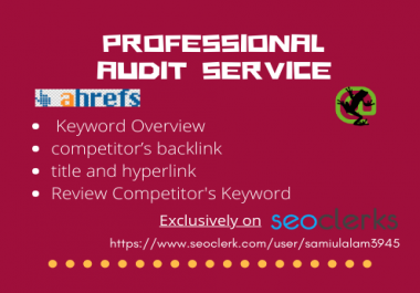 Provide Complete SEO Audit Report With Ahrefs And Screamingfrog