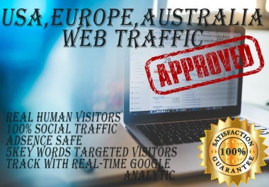 Bring US,  Europe, Australia targeted Daily Visitors for Your website & Social Media