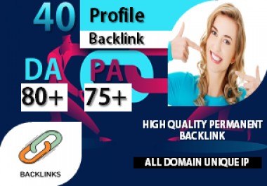 I Will Do Manually 40 Do-follow High Authority Profile Backlinks/Social Profiles DA 80 plus
