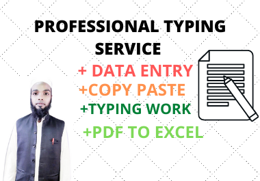 I will do data entry,  copy paste,  excel work for you