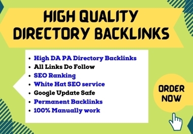 I will Construct 50+ manually directory submission SEO backlinks