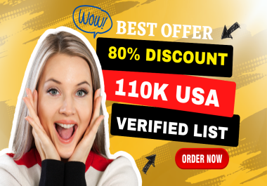 I will Provide you 110k+ USA Verified Email List Database for Email Marketing