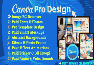 I will be your Professional Design with Canva Pro