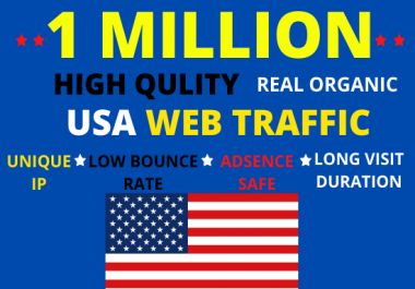1 Million USA Web Traffic. Real Unique IP addresses