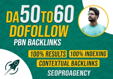 Provide you 5 DA 50 to 60 PBN high quality dofollow backlinks for good seo results